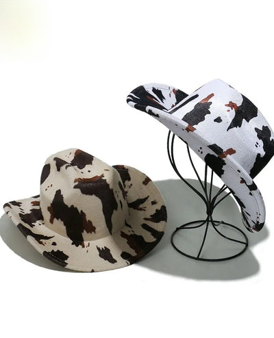 Cow Print Country Cowboy Hat