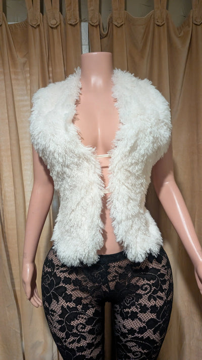 Faux Fur Halter Top 2- Prima Dons and Donnas