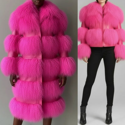 Sheep Mongolian Long Jacket Fluffy- By Prima DND