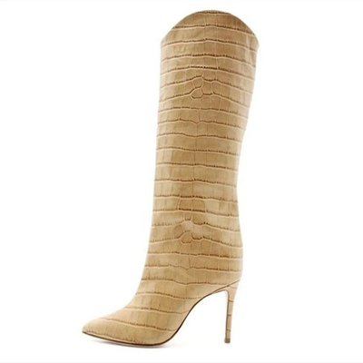 Faux Snake Thigh Boots 2