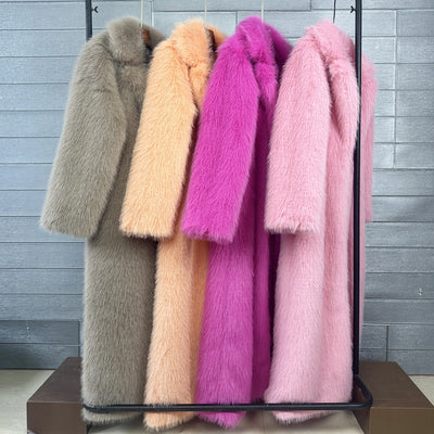 Crop Mid or Full Length Mink Faux Fur Coat - By Prima DND