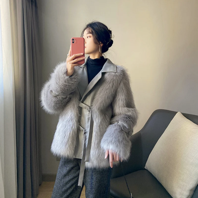 Detailed Faux Fluffy Fur Hip Jacket 2.