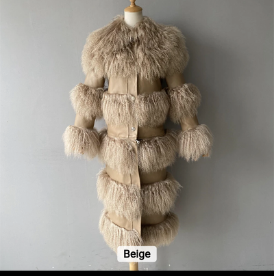 Wool Long Fluffy Jacket