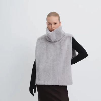 A turtle Neco Faux Fur Long Top- Prima Dons and Donnas