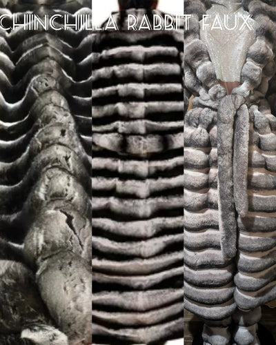 Lil Kim Costume - Hip Hop Chinchilla Fur Coat Outfit | JT Inspired Bikini & Leg Warmers Set-(Ready to Ship)