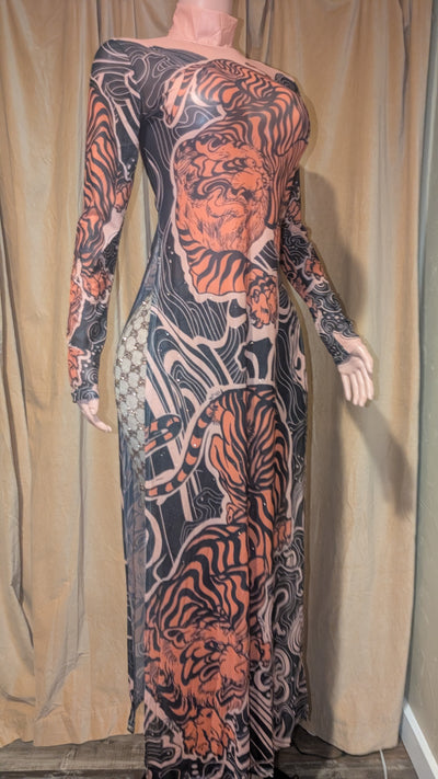 Versatile Mesh Maxi Dress