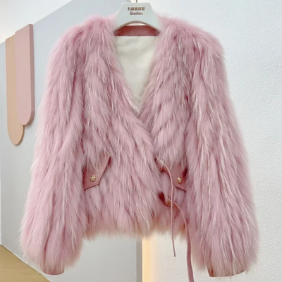 Racoon Fur Crop Coat 2- By Prima DND