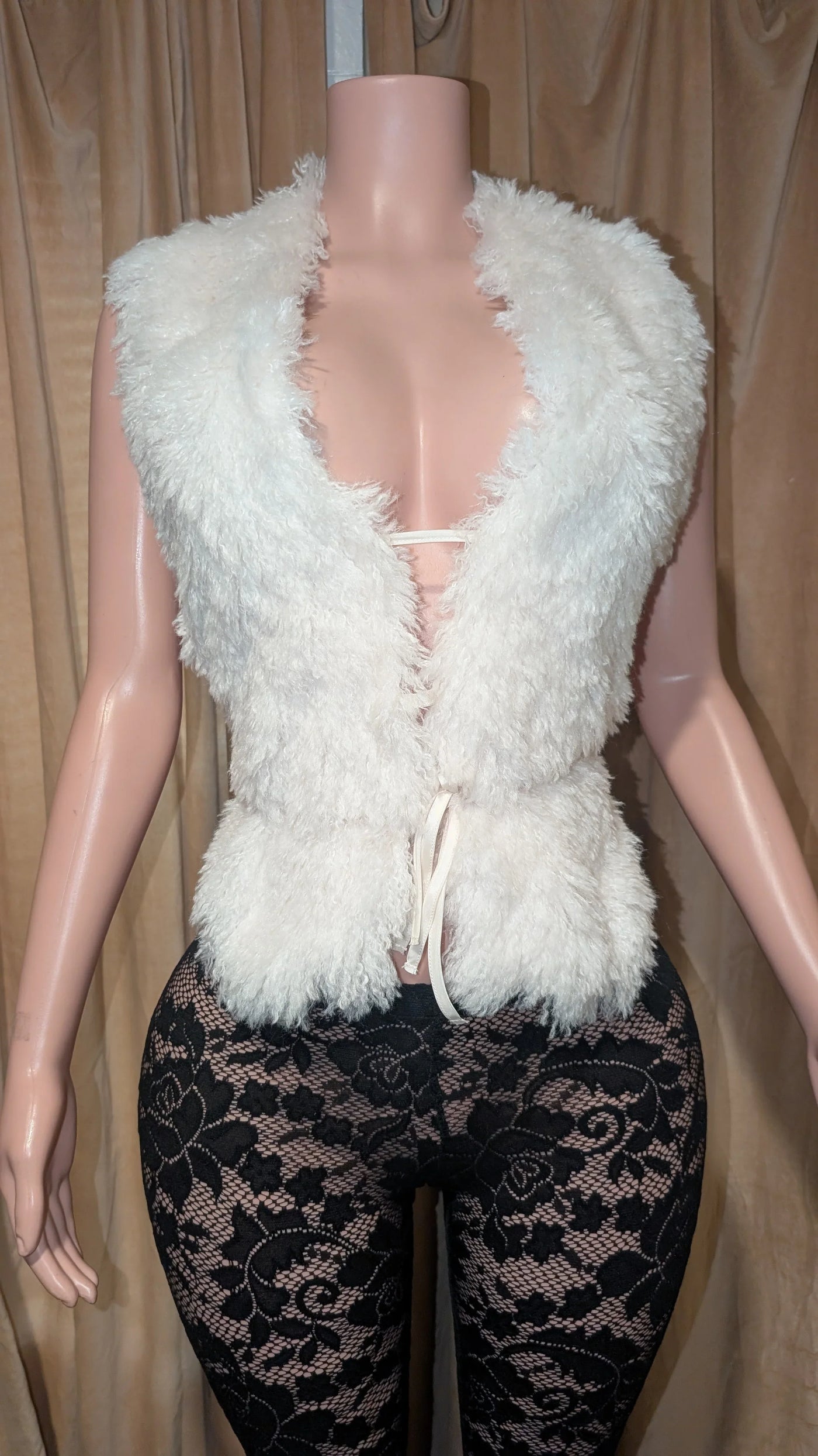 Faux Fur Halter Top 2- Prima Dons and Donnas