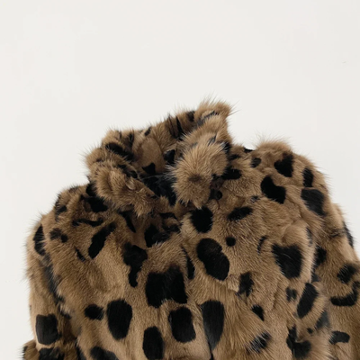 Leopard Fox Fur Coat Jacket- By Prima DND