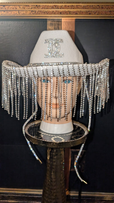 Custom Fringe Rhinestone Western Cowboy Hat (Ready to Ship)