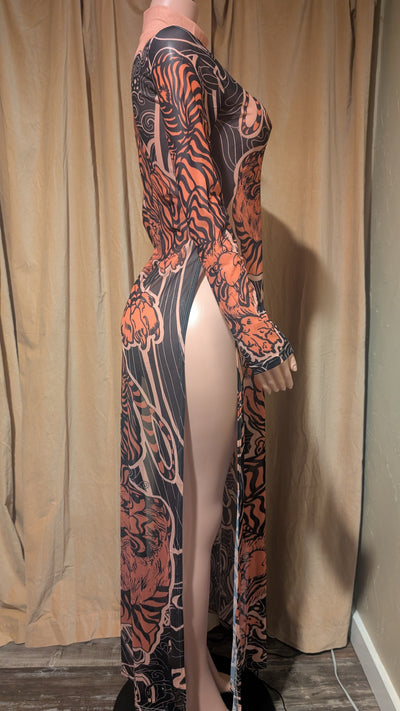 Versatile Mesh Maxi Dress