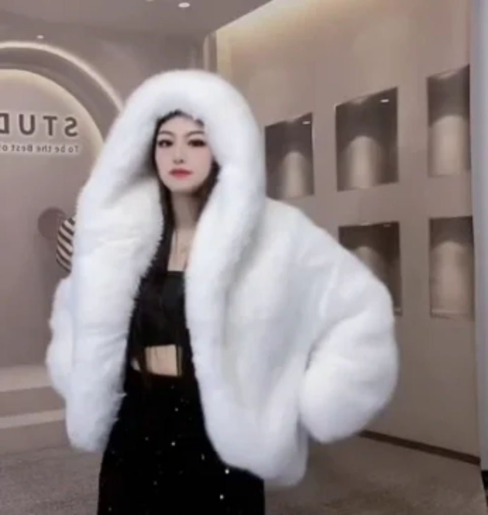 Luxury Faux Fur Jacket Mink Look