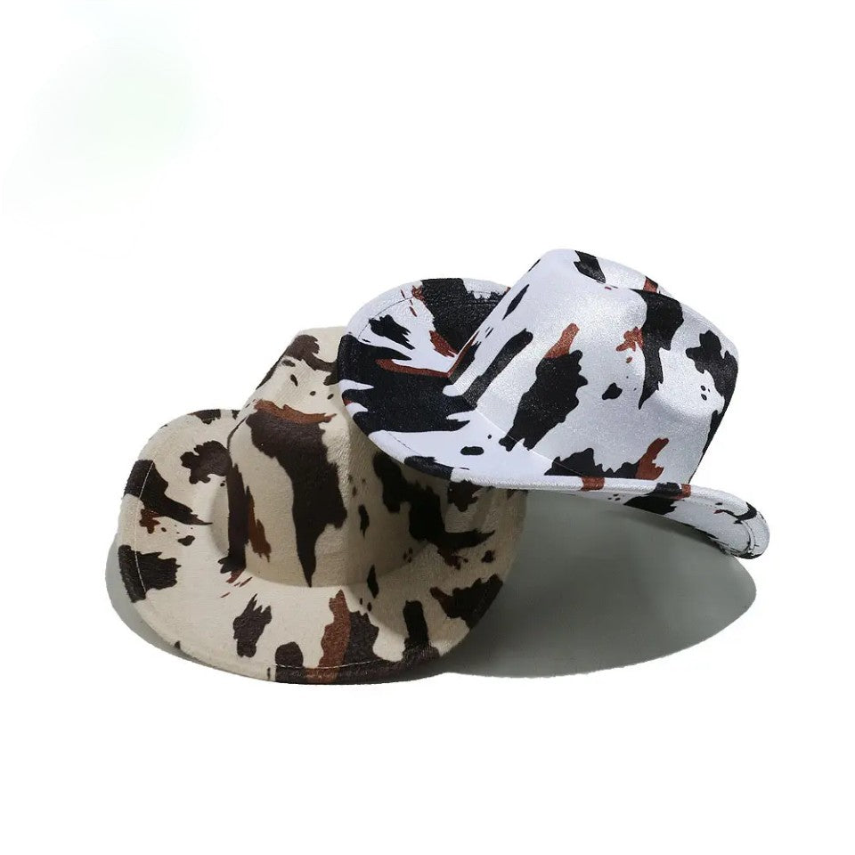Cow Print Country Cowboy Hat