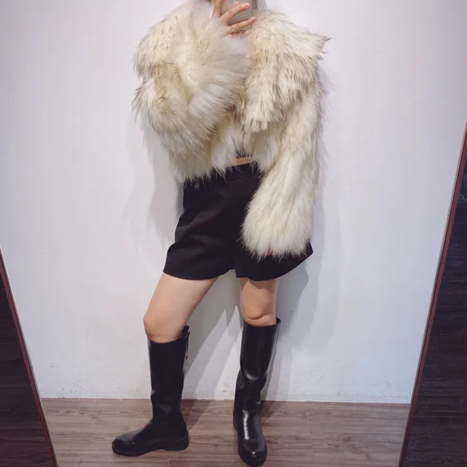 Racoon or Fox Fur Crop Coat- By Prima DND