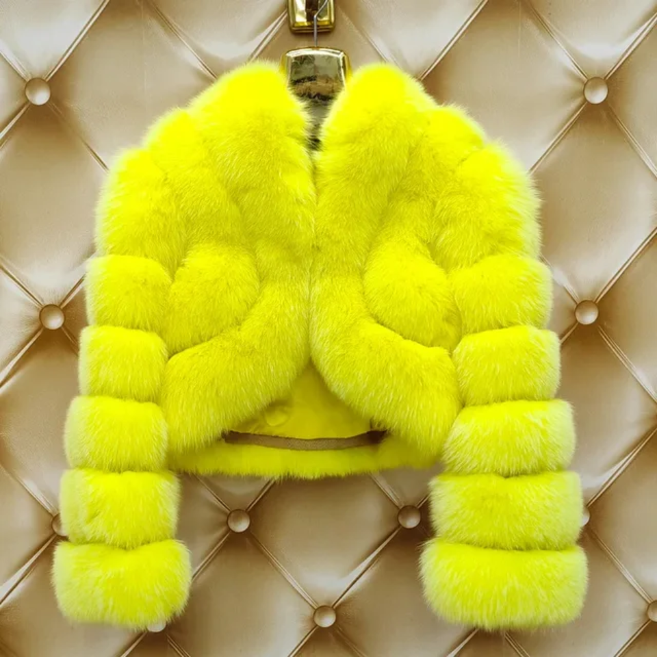 Luxury Mink Crop Fluffy Faux Jacket- By Prima DND