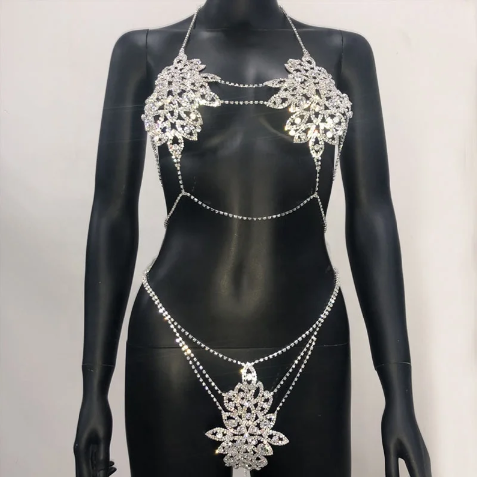 Rhinestone Bra Set Body Jewelry 2- Prima Dons and Donnas (Ready to Ship)