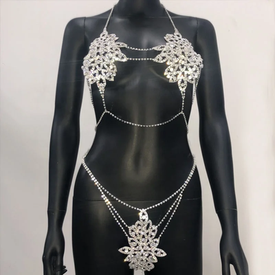 Rhinestone Bra Set Body Jewelry 2- Prima Dons and Donnas (Ready to Ship)