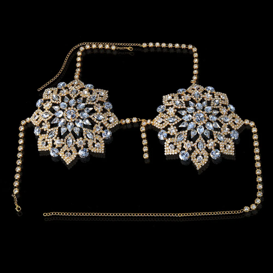 Rhinestone Circle Bra Top (Ready to Ship)- Prima Dons and Donnas