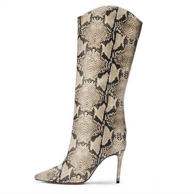 Faux Snake Thigh Boots 2
