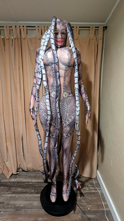 Monster Costume – Creepy Halloween Mask With Bioluminescent Tentacles-(Ready to Ship)