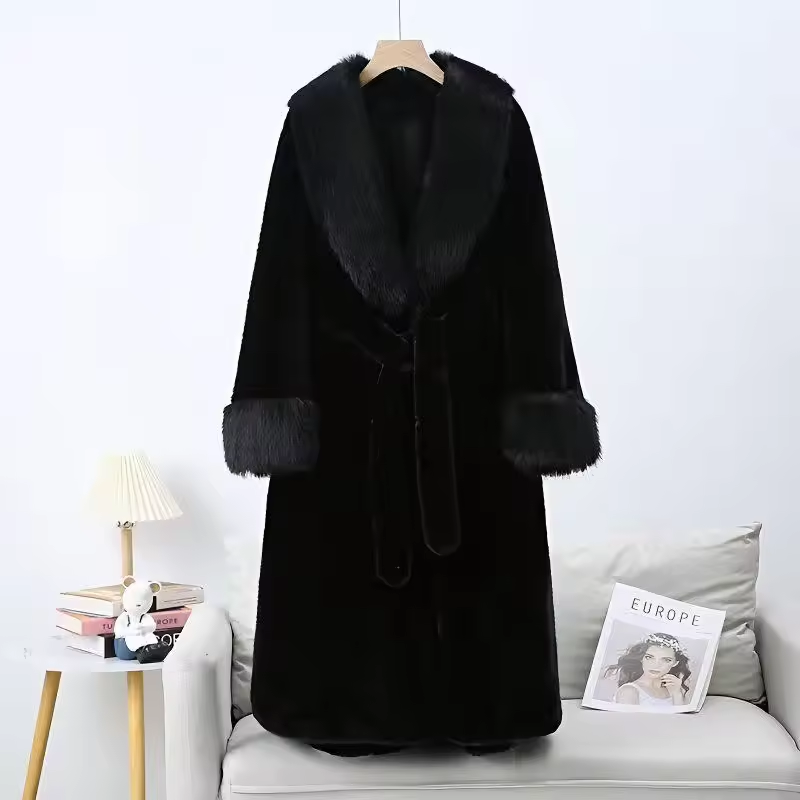 Long Faux Fur Jacket- Prima Dons and Donnas