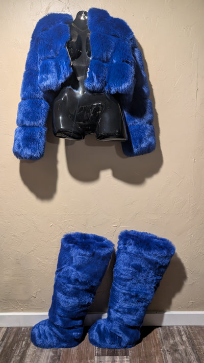 Thigh High Faux Fur Winter Flat Boots