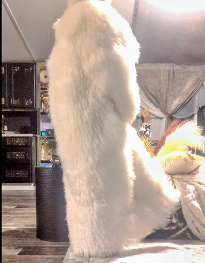 Custom Made Extra Fluffy Mongolian Crop Mid or Full-Length Sheep Lamb Fur Coat- By Prima DND