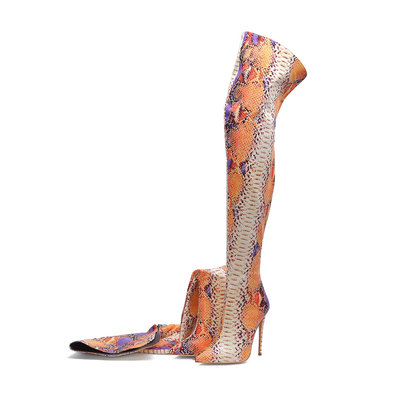 Snake Crotch High Shiny Boots
