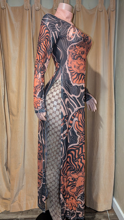 Versatile Mesh Maxi Dress