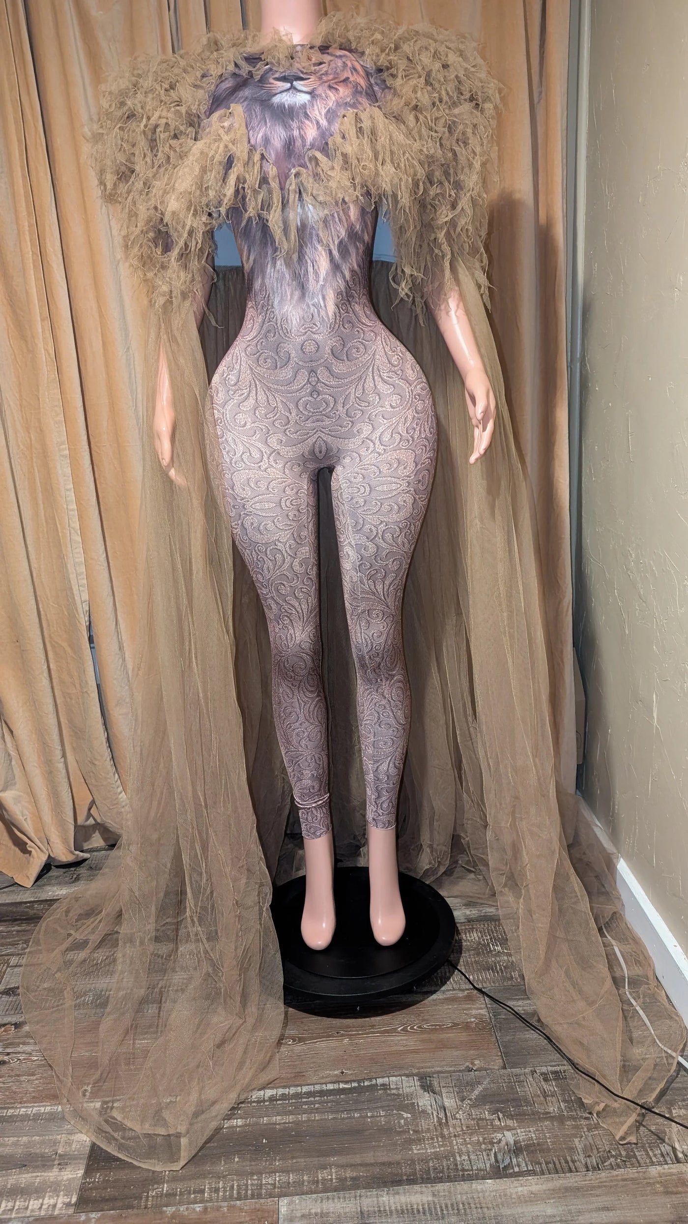 Lion Costume - Custom Lion Outfit | Iridescent Festival Costume for Club-(Ready to Ship)