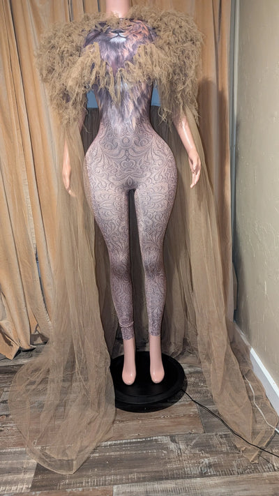 Lion Costume - Custom Lion Outfit | Iridescent Festival Costume for Club-(Ready to Ship)