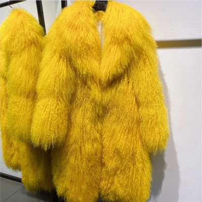 Crop or Full-Length Mongolian Fur Coat