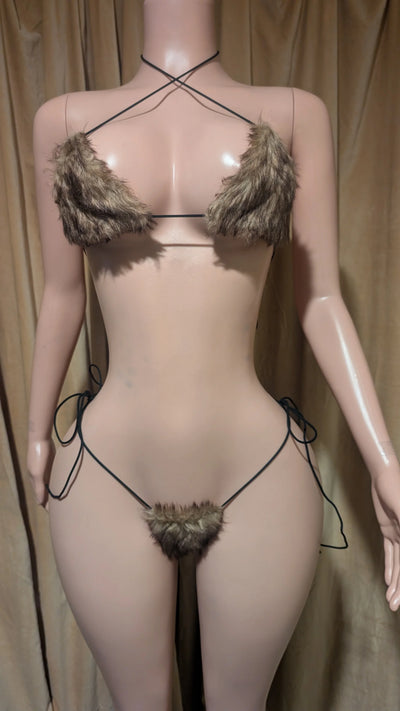 Faux Fur Winter Bikini (Ready to Ship)- By Prima DND