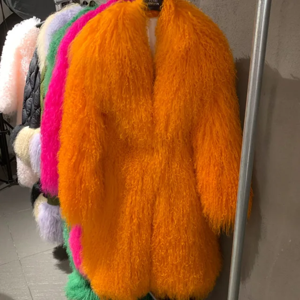 Crop or Full-Length Mongolian Fur Coat