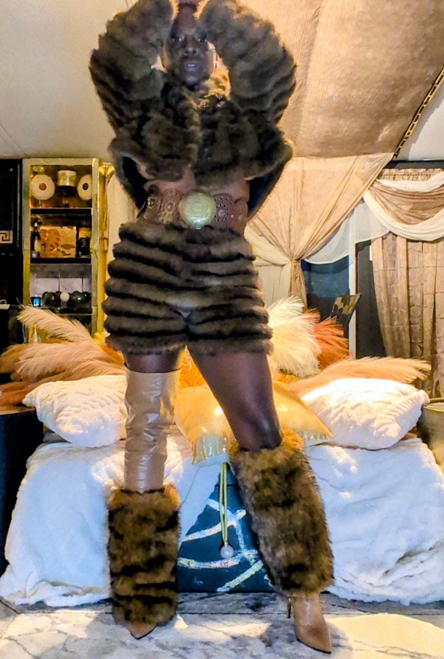 Faux Fur Shorts (Ready to Ship)- Prima Dons and Donnas