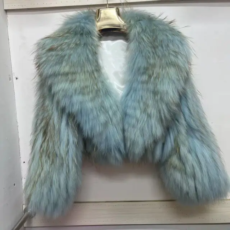 Racoon or Fox Fur Crop Coat- By Prima DND