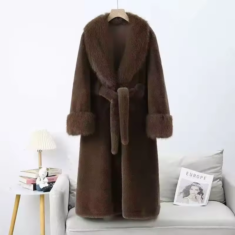 Long Faux Fur Jacket- Prima Dons and Donnas