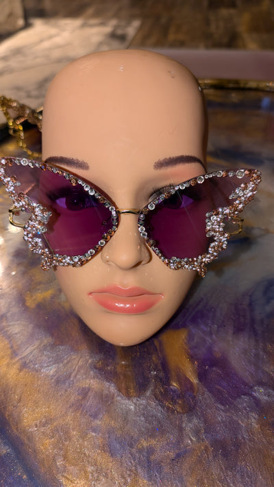 Crystal Frame Rhinestone Sun Glasses 3- Prima Dons and Donnas