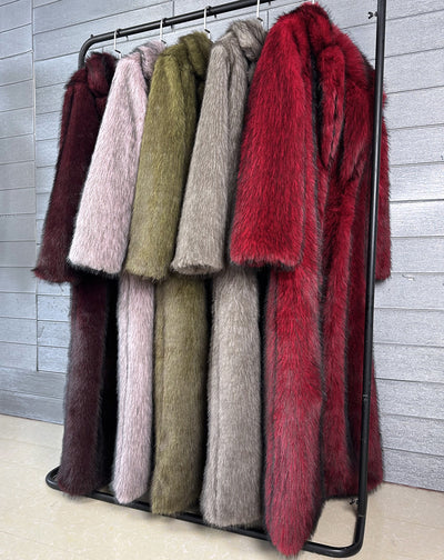 Crop or Full Length Fox Faux Fur Coat - By Prima DND