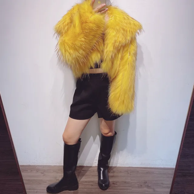 Racoon or Fox Fur Crop Coat- By Prima DND