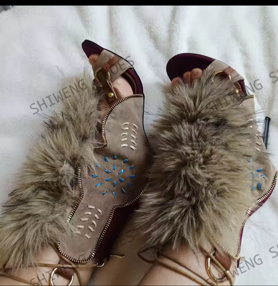 Fur Sandals