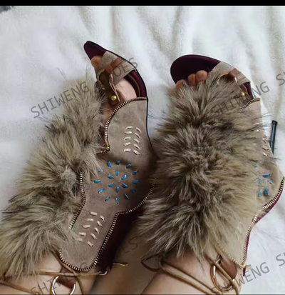 Fur Sandals