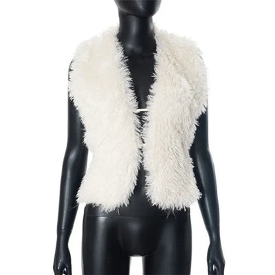 Faux Fur Halter Top 2- Prima Dons and Donnas