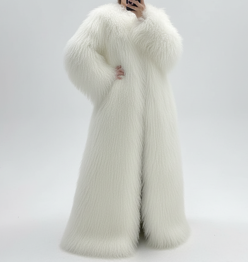 Crop or Full-Length Mongolian Sheep Lamb fur Fur Coat- By Prima DND