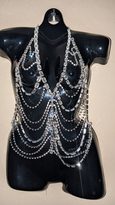 Gordy Rhinestone Chain Halter Top (Ready to Ship)