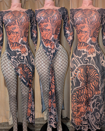 Versatile Mesh Maxi Dress