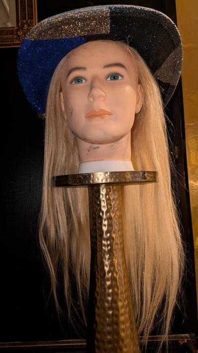 Custom Denim Print Rhinestone Western Cowboy Hat 3(Ready to Ship)