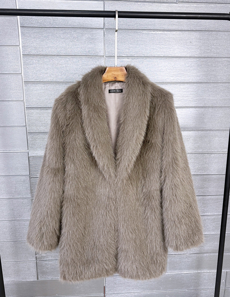 Crop or Full Length Fox Faux Fur Coat - By Prima DND