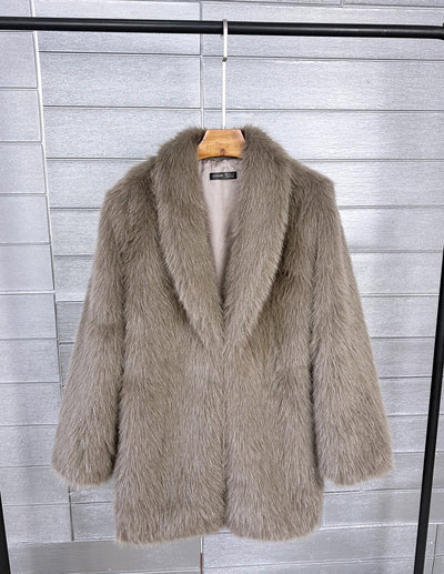 Crop or Full Length Fox Faux Fur Coat - By Prima DND
