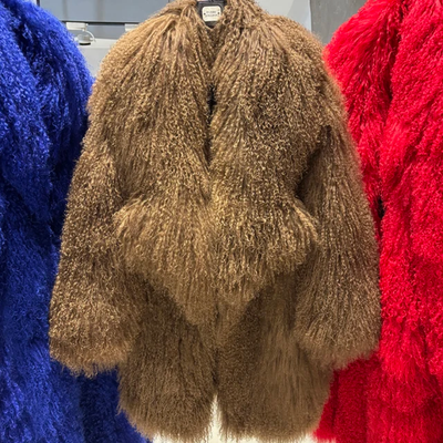 Over Sized Mongolian Sheep Lamb fur Fur Coat- Prima Dons and Donnas